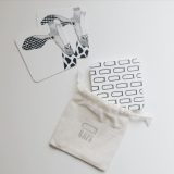 Regalo per bambini: gioco di carte memory animali | Sacchetto in cotone organico